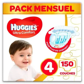

HUGGIES Ultra Comfort-baby diapers unisex x150 Size 4-Pack of 1 month