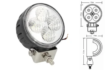 

Tail Light round Led Work Light Worklight daytime running lights 12V 24V 12W (4 X3W) IP67 White