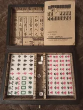 Mahjong-Set Game-Board Chinese-Toy Gambling Portable Party 144 with Box Tiles Numbered