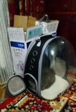 Bolsa de viaje portátil para gatos y perros, cápsula espacial transpirable de alta calidad, portador transparente desechable, mochila para mascotas