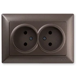 

PnpnElectrıc Gns Visage Ambiance Metallic Mocha Double Groundless Socket 16A 220V AC