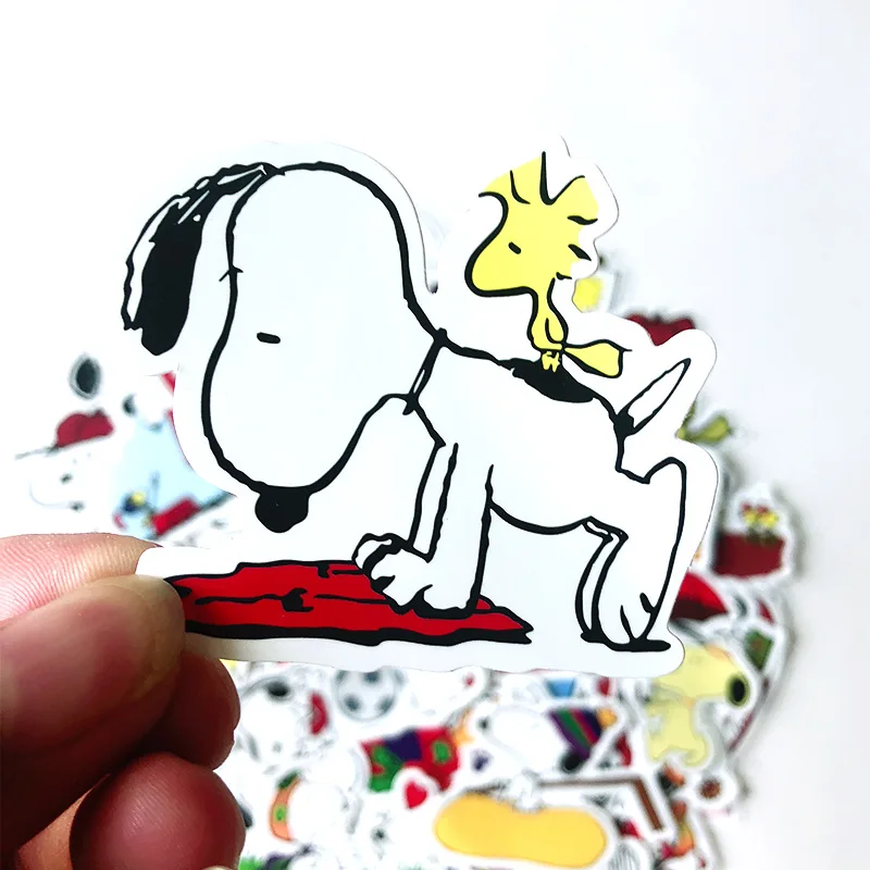 50 Уникальные Наклейки Snoopy s Водонепроницаемый Съемный чехол на колесиках скутер Ноутбук наклейка на холодильник