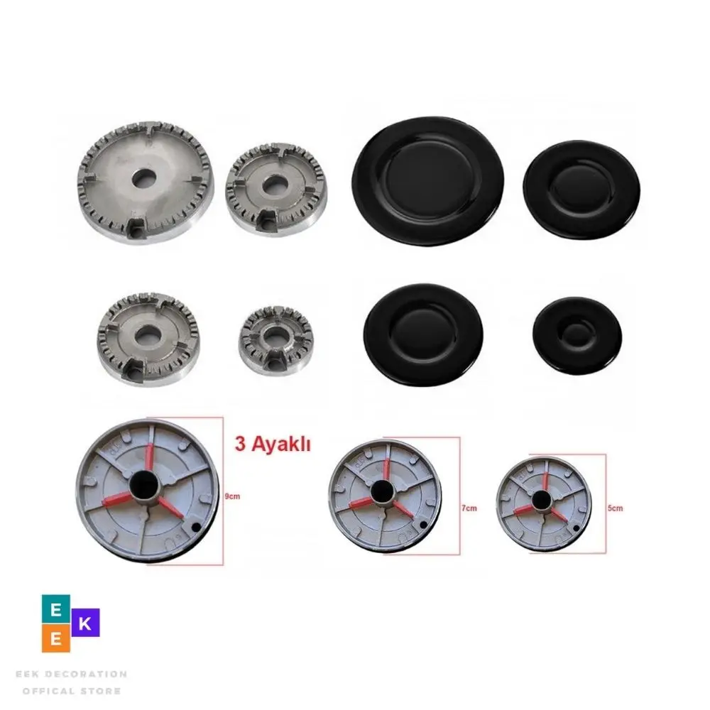 Burner Hat Set Cooker Oven Hob Gas Burner Crown Flame Cap Cover for