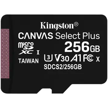 

MicroSD SDXC Canvas Select Plus capacity 256 GB Class 10 speed 100 MB/s