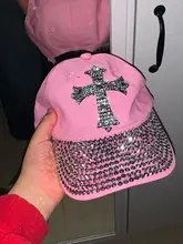 YARBUU Hat Baseball-Cap Rhinestone Cap Sun-Hat Adjustable Women Cotton for The