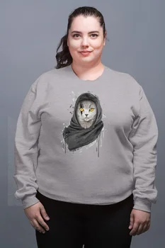 

Angemiel Wear Assassin 'S Cat Gray Female Sweatshirt
