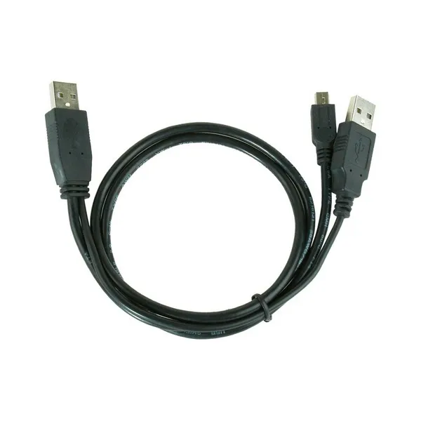 Двойной USB к мини-usb Кабель GEMBIRD CCP-USB22-AM5P-3 черный
