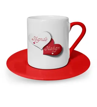 

Personalized Valentine 'S Day Themed Red Turkish coffee Cup-26
