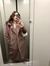 Long Coat Faux-Fur Winter Women Collar Thick New Turn-Down Warm Casaco Feminino