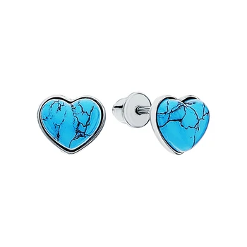 

Silver earrings with turquoise sunlight sample 925