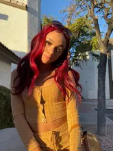 Pelucas de cabello humano con encaje frontal 13x4 para mujer, 180% ombré rojo borgoña, pelucas brasileñas de cabello ondulado rojo Remy prearrancado