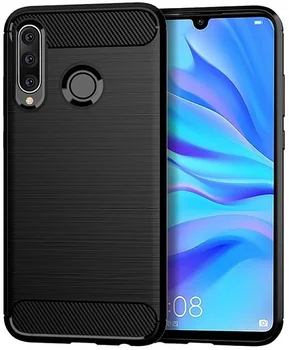 Перейти на Алиэкспресс и купить Чехол Huawei P30 Lite (Nova 4E) цвет Black (черный), серия Carbon, Caseport