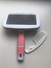 Peines de aguja para quitar el pelo de perros, cepillo de limpieza de piel, peines de tamaño grande, herramienta antideslizante de Color caramelo, suministros para mascotas