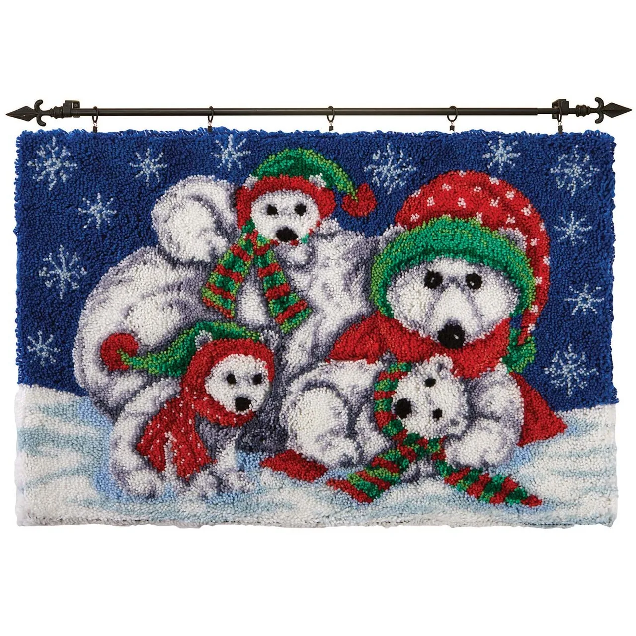 Latch Hook Rug Kits Polar Nights Wall Tapestry DIY Carpet Rug Pre