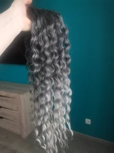 Mechones de pelo ondulado rizado natural, extensiones de cabello sintético con cierre, pelo rubio degradado, fibra de 20 pulgadas, envío gratis