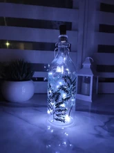 Bottle-Stopper Garland Led-String-Lights Glass-Craft Holiday-Decoration Copper-Wire Fairy