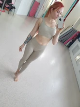 Conjunto ropa de yoga con encaje perfecto para dama, kit de traje para yoga de dos piezas con encaje perfecto de alta elasticidad con sujetador acolchado, mallas deportivas para gimnasio, 2 unidades