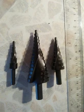 3 unids/set 4-32MM HSS cobalto paso Broca escalonada de nitrógeno de alta velocidad de acero en espiral por Cono de Metal vástago triangular agujero