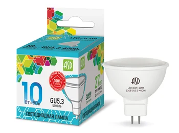 

LED lamp LED JCDR-standard 10 W V GU5.3 4000 900Лм ASD
