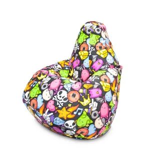 Armchair bag pear Oxford water repellent waterproof rainproof large soft frameless pouf ottoman for Home Cottage