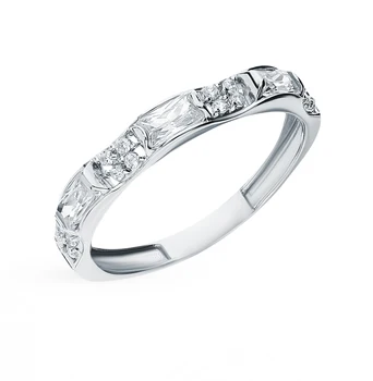 

Silver ring with cubic zirconia sunlight sample 925