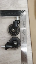 Furniture Hardware Wheels Replacement Rubber Caster Swivel Safe-Rollers Office-Chair
