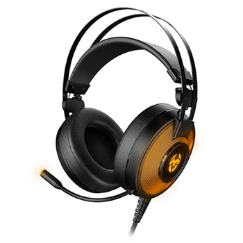 

Gaming Earpiece with Microphone Krom Kayle USB Black Orange