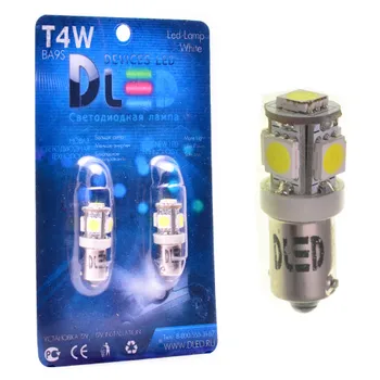 

1pcs LED Car Lamp T4W - 5 SMD 5050 12V