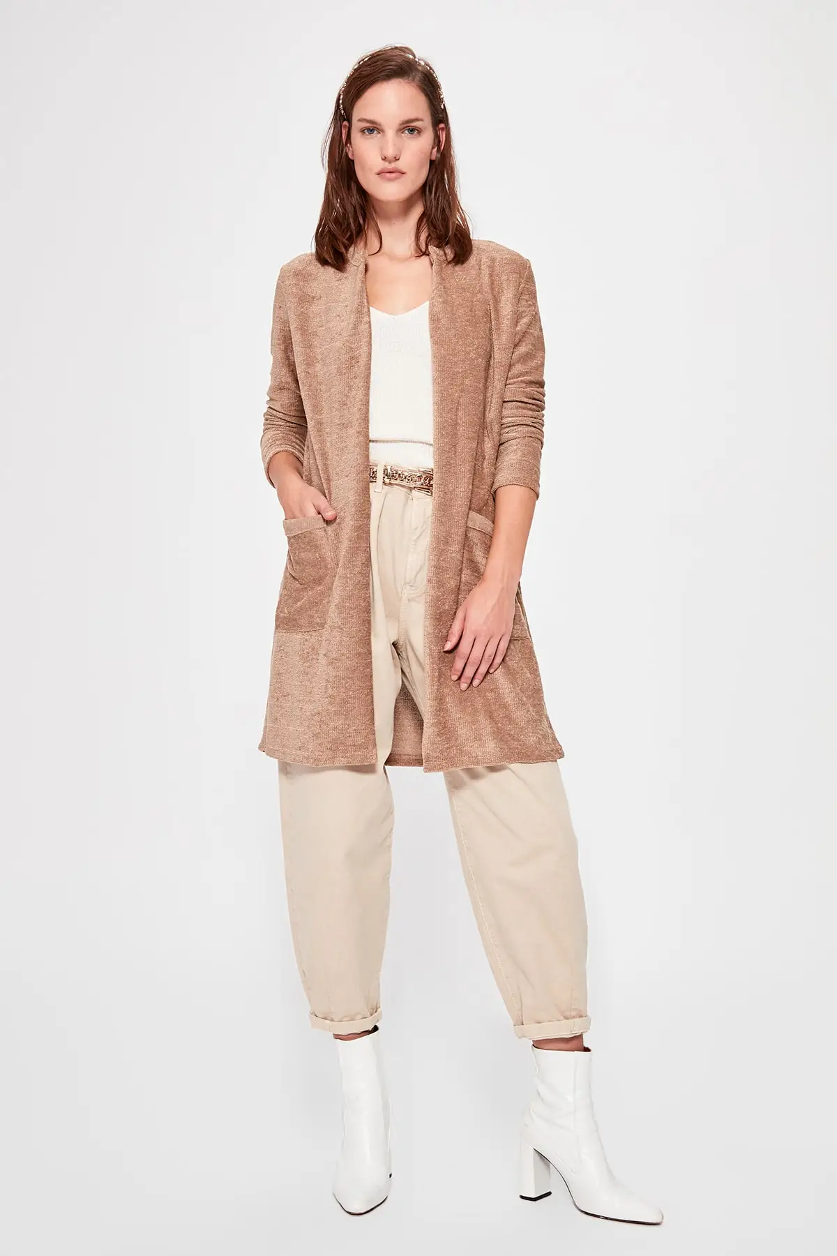 Трикотажное пальто Trendyol Chenille TWOAW20CE0284