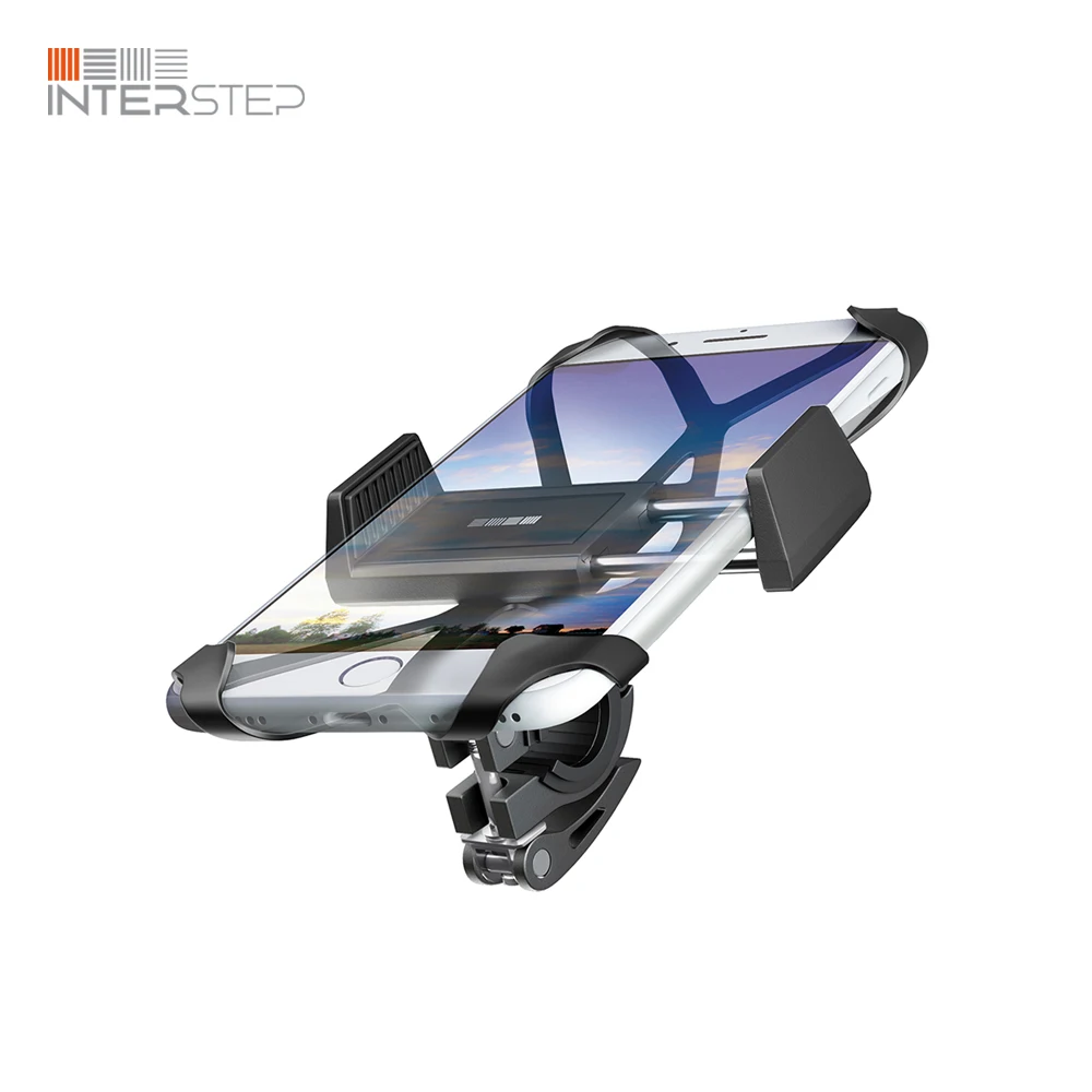 Велосипедный держатель смартфона INTERSTEP, поворот 360 градусов, черный