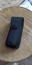 Molle-funda táctica para linterna, funda portátil para exteriores, caza, senderismo, LED, funda para antorcha