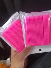 Microcepillo desechable, máscara de extensión de pestañas, Varita aplicadora, cucharas, herramientas de eliminación de pestañas, 100 Uds.