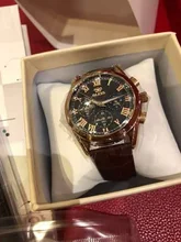 Relojes de lujo de cuarzo de los hombres relojes correa de cuero impermeable 30M de los hombres de moda gratis reloj con envío para hombres reloj con encendedor