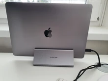 Soporte de escritorio Vertical de aluminio que ahorra espacio para MacBook Air/Pro 16 13 15, iPad Pro 12,9, Chromebook y portátil de 11 a 17 pulgadas