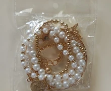 Tocona 6 unids/set de oro de moda cuentas de colores estrella perla multicapa con cuentas pulseras para las mujeres encanto regalo de joyas de fiesta 5483