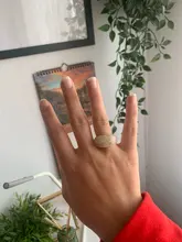 HUANZHI-Conjunto de anillos redondos de resina acrílica para mujer, colorido cuadrado geométrico, con diamantes de imitación, regalo de fiesta, 2021