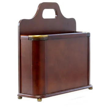 

Mucali veneered wood magazine in contemporary walnut color design. Organises and stores LP vinyl magazines and records