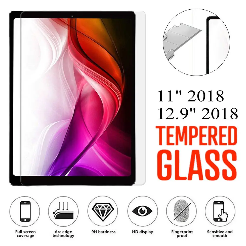 Защитная пленка стекло протектор для планшета айпад Pro 11 и 12.9 дюймов