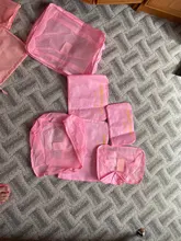 Viajes cubos de embalaje 6 unids/set moda impermeable de gran capacidad bolsos de organización de ropa de almacenamiento paquete hombres Weekender bolsa