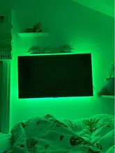 Tira de Luces LED RGB 2835, mando a distancia IR, 1m, 2m, 3m, 4m, 5m, cinta de diodos, TV, sala de estar, dormitorio, decoración de pared, Luces LED de retroiluminación