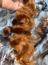 T1B/27-mechones de pelo ondulado brasileño degradado, extensiones de pelo ondulado rubio miel de 8-26 pulgadas, 1/3/4 Uds.