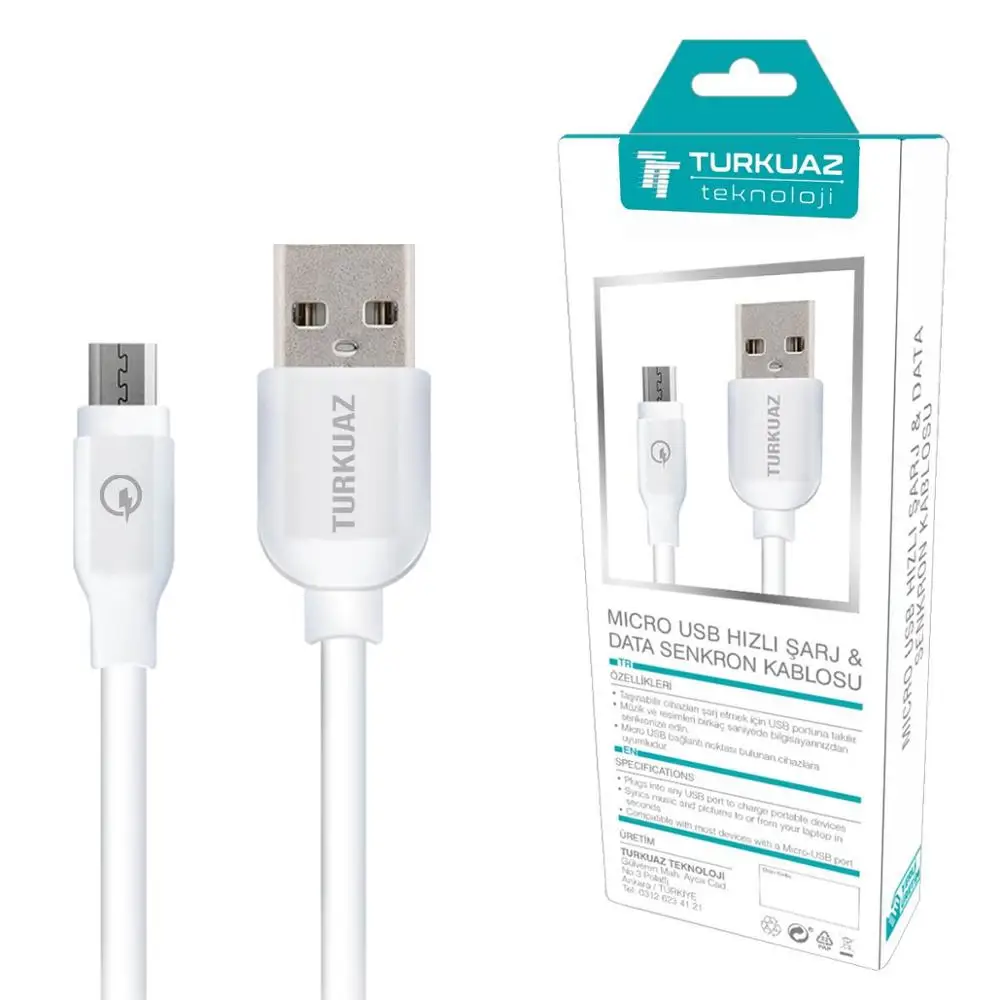 Кабель для быстрой зарядки телефона Micro White 2.4A 125 см 3x pack | Мобильные телефоны и