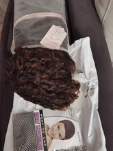 Wignee corto Borgoña sintético pelucas para mujeres negras de locs Afro africano peinado trenzado pelucas Crochet giro fibra pelucas de cabello