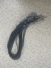 20 piezas de cuero hecho a mano ajustable trenzado collares de cuerda y amuletos colgantes resultados langosta cierre cable cadena