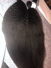 Extensiones de pelo ondulado brasileño virgen, cabello humano 100% Yaki grueso, 2 y 3 mechones con cierre, extensiones Dolago