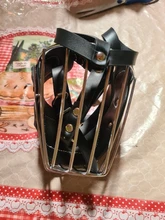 Canasto de alambre de Metal fuerte para perros grandes, bozal para morder, antimordedura, negro/marrón