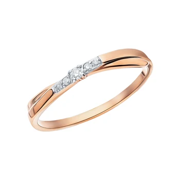 

Gold ring with diamonds sunlight sample 585