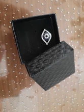 Anillo de piedra de cristal azul Punk para mujer, sortija de boda de Color plateado con encanto de circón para mujer, sortija de compromiso hueca de ojo malvado delicada