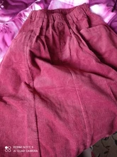 Corduroy Skirt Elastic-Waist A-Line Midi Vintage Winter Big-Size Women WONDERLAND Female