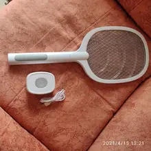 Raqueta antimosquitos eléctrica de 3000V, lámpara UV, USB, 1200mAh, recargable, para verano